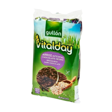 TORTITAS GULLON ARROZ INT C/CHOCOLATE PACK-4 UD