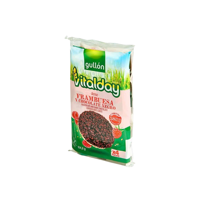 TORTITAS GULLON ARROZ C/ FRAMBUESA Y CHOCO PACK4 U