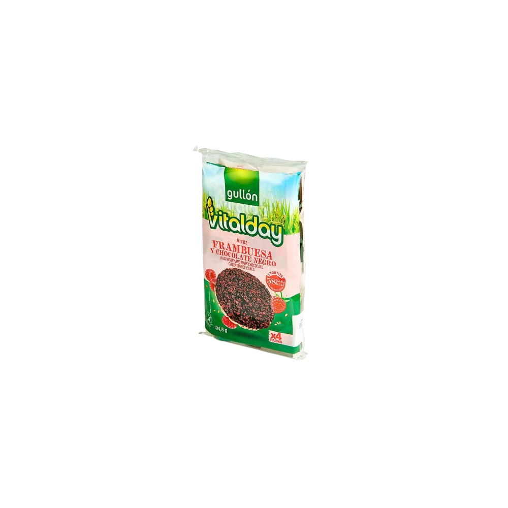 TORTITAS GULLON ARROZ C/ FRAMBUESA Y CHOCO PACK4 U