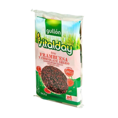TORTITAS GULLON ARROZ C/ FRAMBUESA Y CHOCO PACK4 U