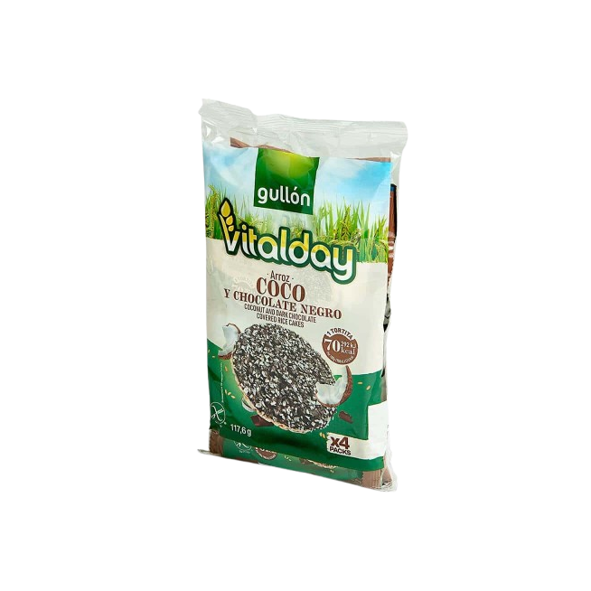 TORTITAS GULLON ARROZ C/ COCO Y CHOCOLATE PACK4 U