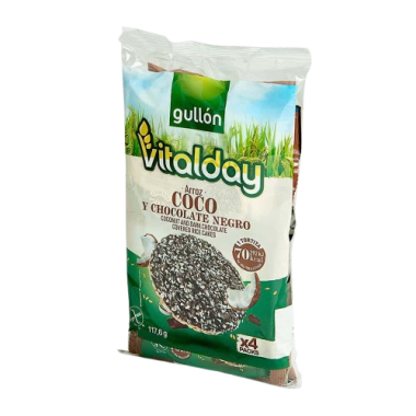 TORTITAS GULLON ARROZ C/ COCO Y CHOCOLATE PACK4 U