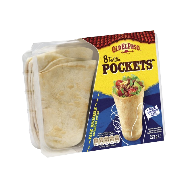 TORTILLA TRIGO OLDELPASO POCKETS PACK-8 UD