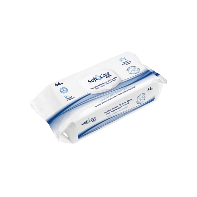 TOALLITAS HIGIENE CORPORAL ADULTO LEA P/64 UD