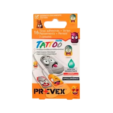 TIRITAS PREVEX INFANTIL EFECTO TATTOO P/16 UD