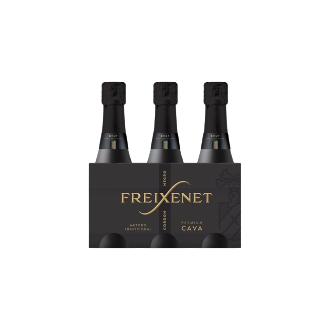 CAVA FREIXENET C/NEGRO MINI BRUT B/20 CL PACK-3