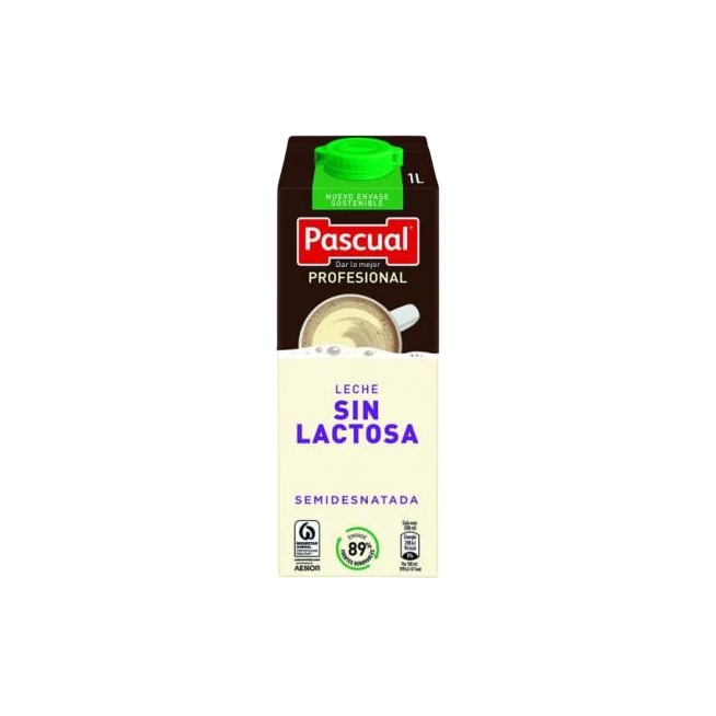 LECHE PASCUAL PROFESIONAL SIN LACTOSA/SEMI B/1L