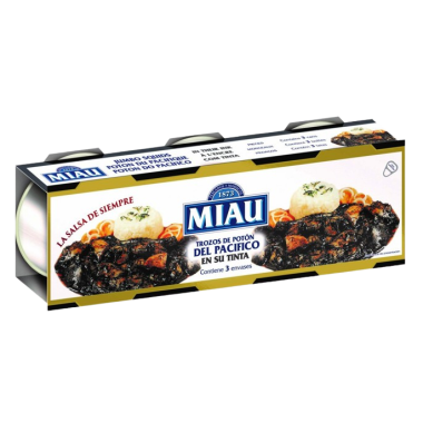 TACOS POTON MIAU EN S/TINTA  PACK-3 UD*60GR