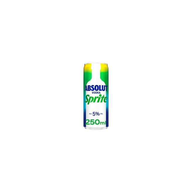 SPRITE+VODKA ABSOLUT 5%ALCOH.LATA/250.ML.