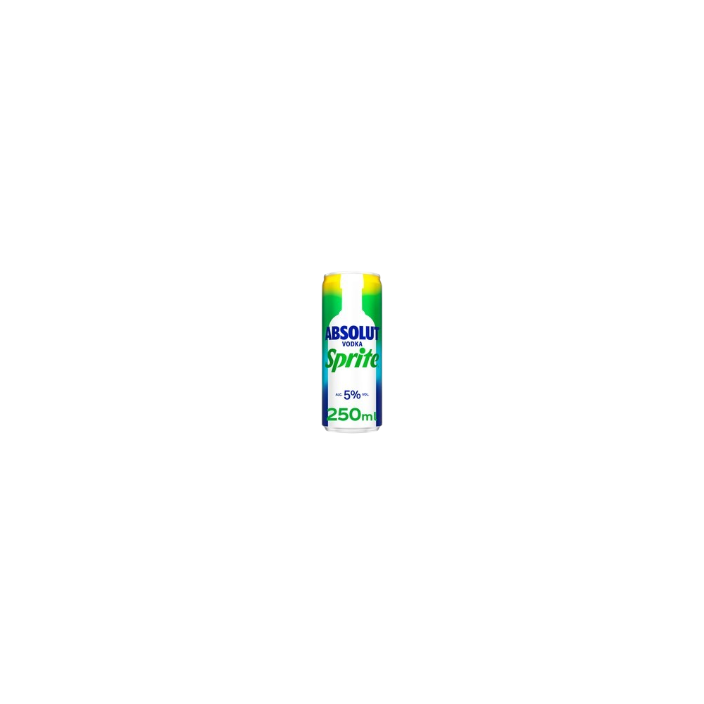 SPRITE+VODKA ABSOLUT 5%ALCOH.LATA/250.ML.