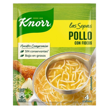 SOPA KNORR POLLO CON FIDEOS SOBRE 63 GR