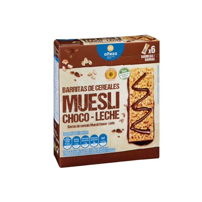 CEREALES BARRITA ALTEZA CHOCO-LECHE P/6 UD