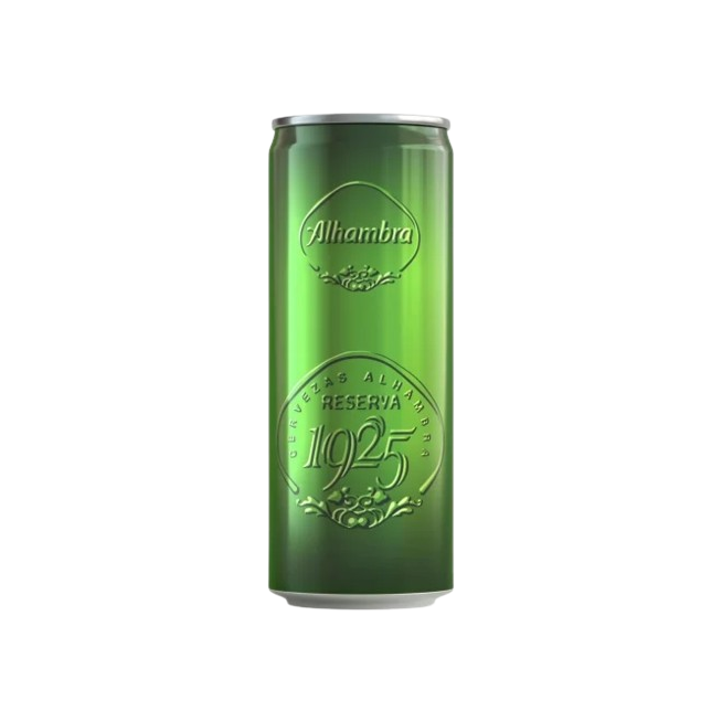 CERVEZA ALHAMBRA RVA/VERDE-1925 LATA-33.CL.