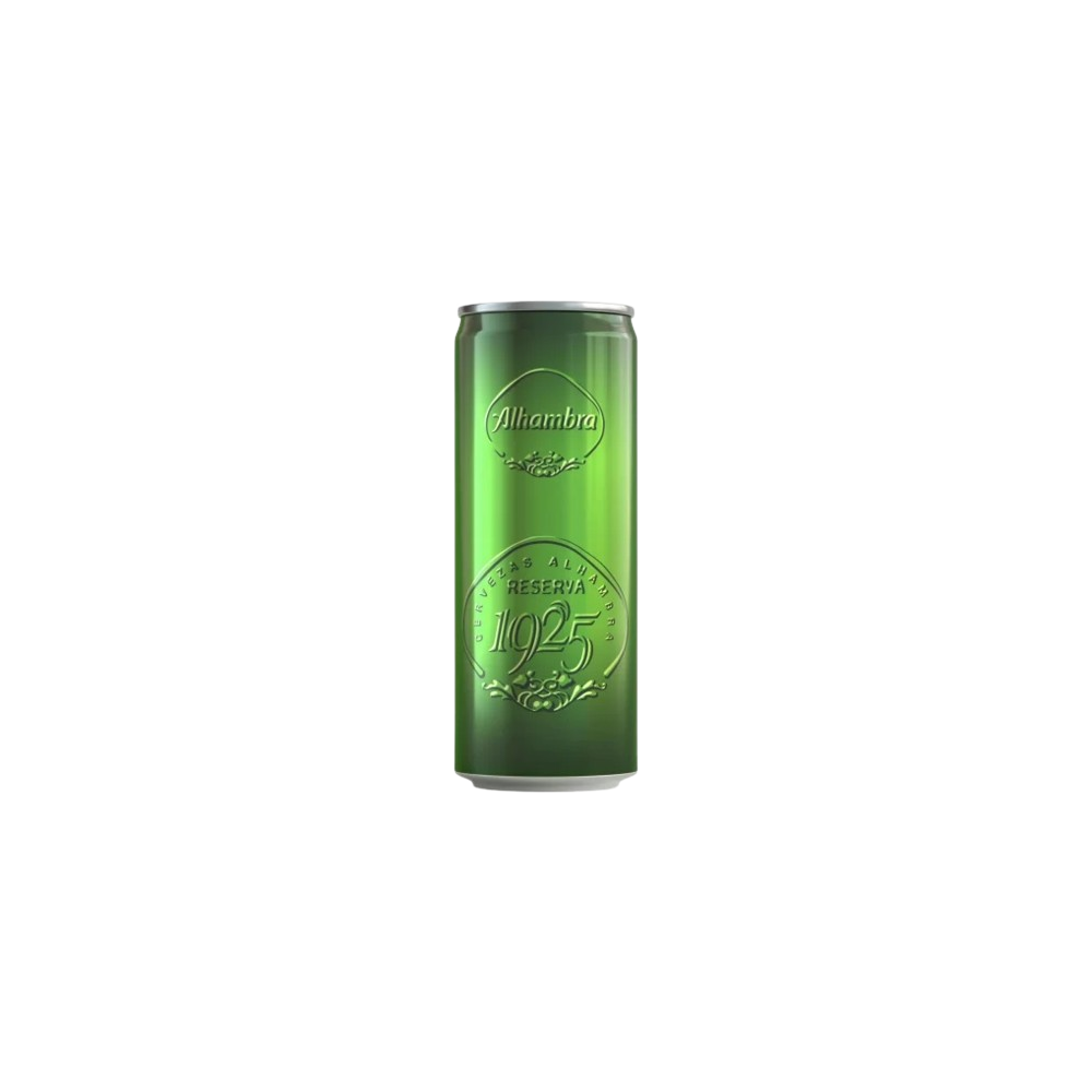 CERVEZA ALHAMBRA RVA/VERDE-1925 LATA-33.CL.