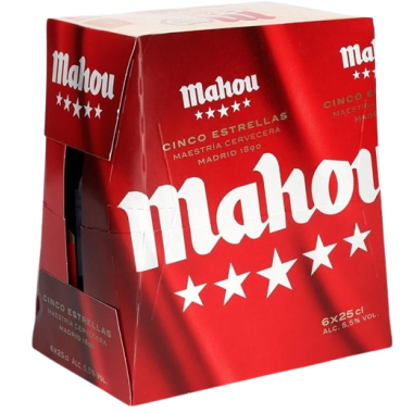 CERVEZA MAHOU 5***** LATA P/6.UD.X 25.CL.