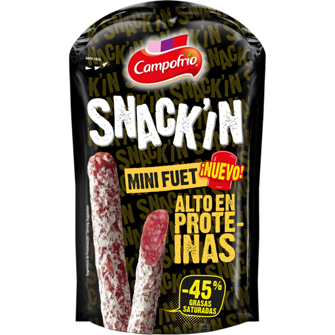 FUET MINI CAMPOFRIO SNACKIN PROTEINAS  B/50GR
