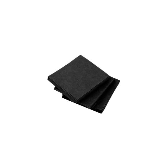 SERVILLETA 40X40 "GC" 2/C NEGRO P&P PAQ/100 UD