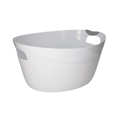 CESTO MULTIUSOS OVALADO 24 LITROS BLANCO