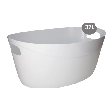 CESTO MULTIUSOS OVALADO 37 LITROS BLANCO