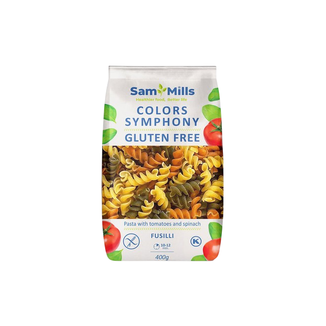 FUSILLI TRICOLOR  SAMMILLS S/GLUTEN B/400 GR