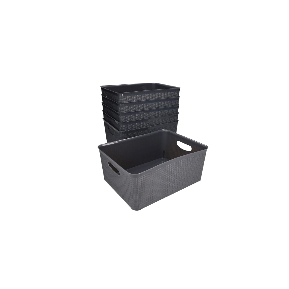 CESTO ORGANIZADOR PLASTICO 10 LITROS GRIS