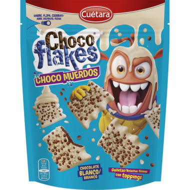 GALLETA CUETARA FLAKES CHOCO MUERDOS BLANCO B/70GR