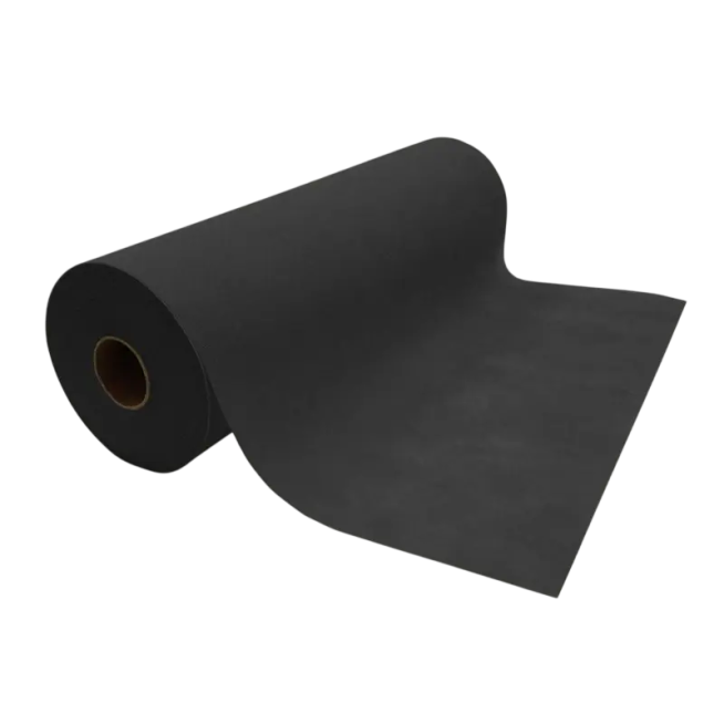 MANTEL CORRECAMINO TELA/PAPEL NEGRO ROL/0,40X48M