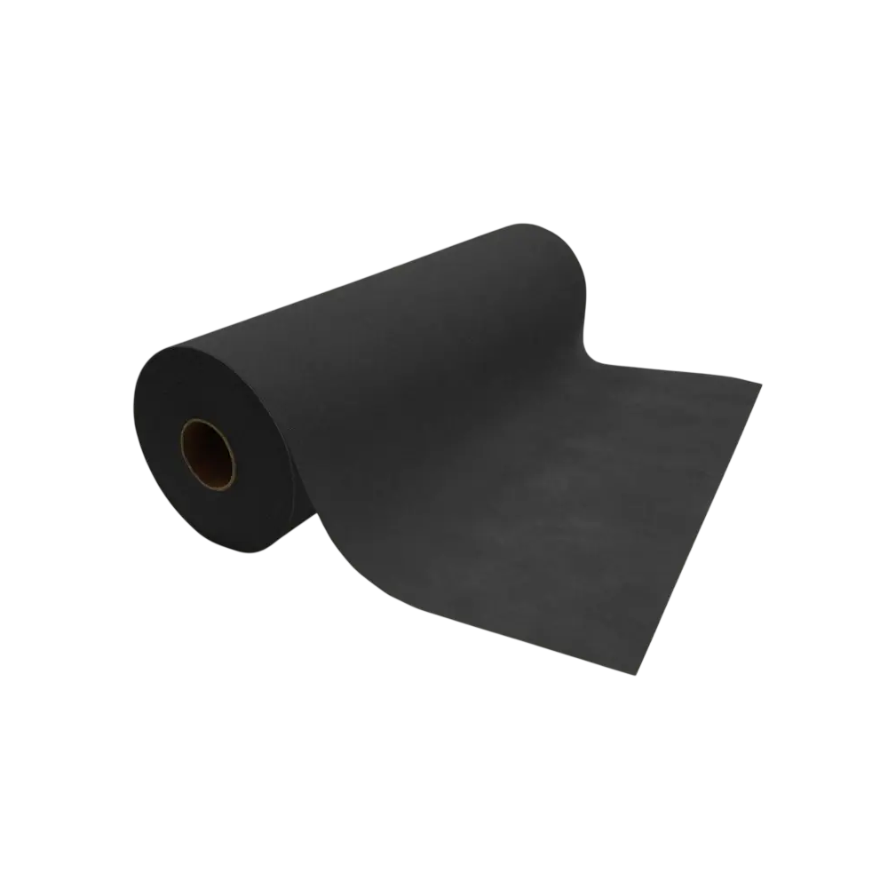 MANTEL CORRECAMINO TELA/PAPEL NEGRO ROL/0,40X48M