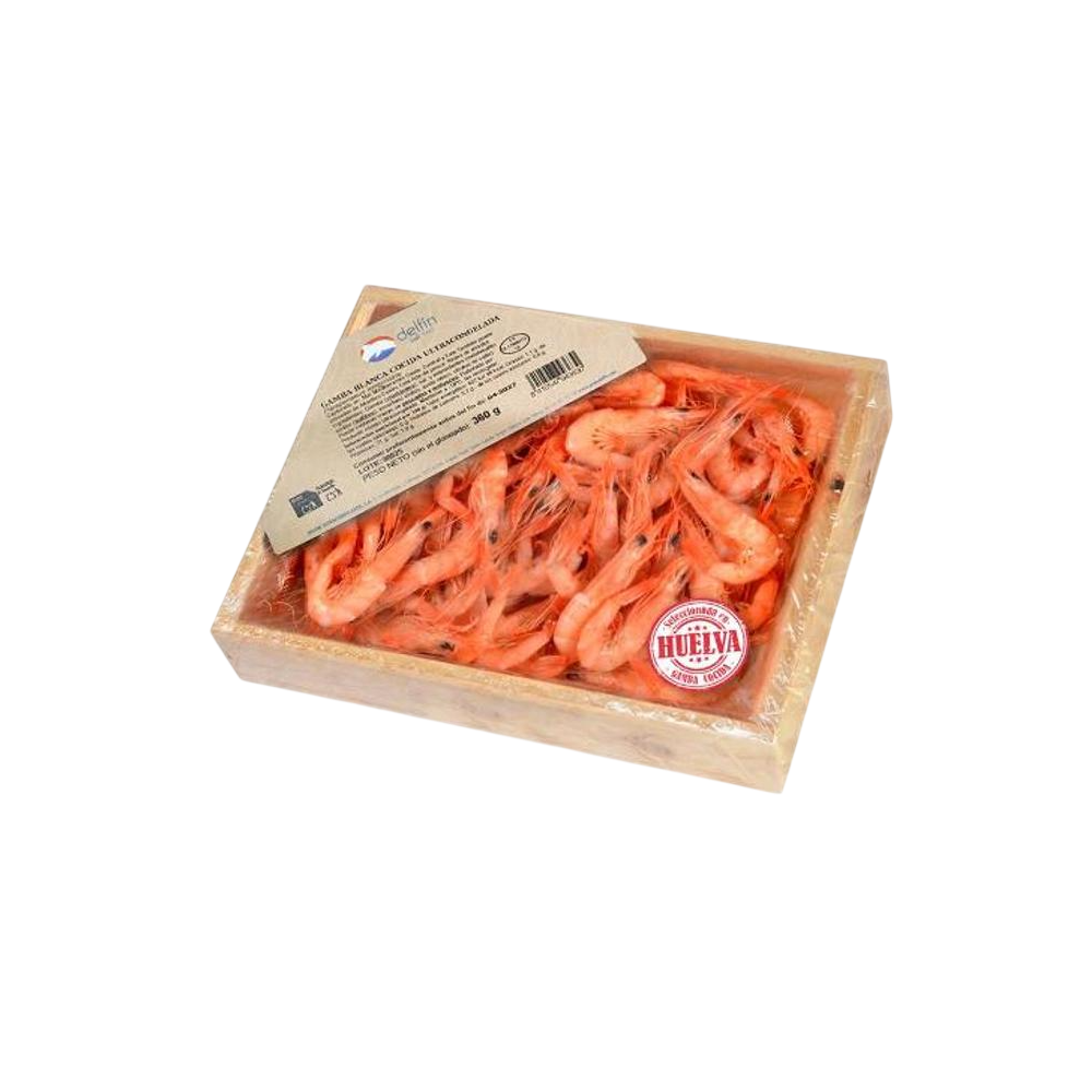 GAMBA BLANCA COCIDA 50/60 DELFIN C/MADERA 360 GR