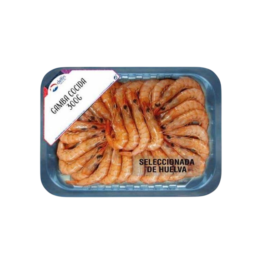 GAMBA COCIDA DELFIN C/MADERA REDONDA 300 GR