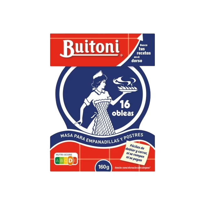 MASA EMPANADILLAS NORMAL BUITONI 16UDX160GR