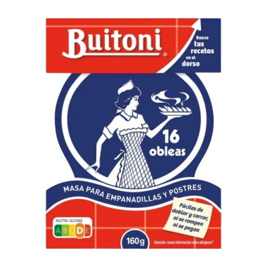 MASA EMPANADILLAS NORMAL BUITONI 16UDX160GR