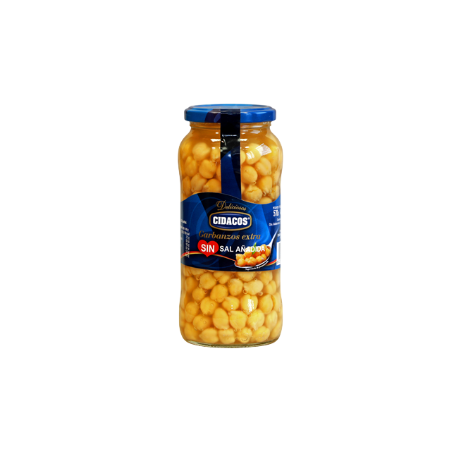 GARBANZO HERVIDO S/SAL CIDACO T/C 570 GR