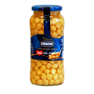GARBANZO HERVIDO S/SAL CIDACO T/C 570 GR