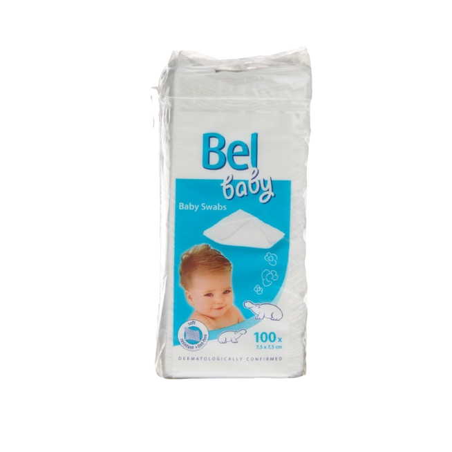 GASAS NO TEJIDAS 7,5X7,5CM BEL BABY PAQ/100 UD.