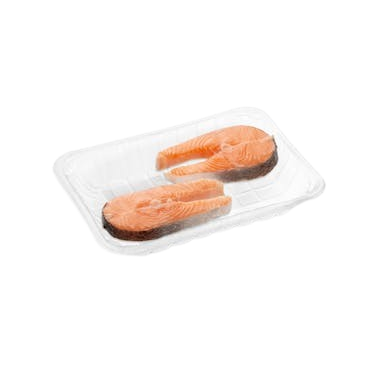 SALMON RODAJAS BANDEJA 300 GR.PVP.X.UD