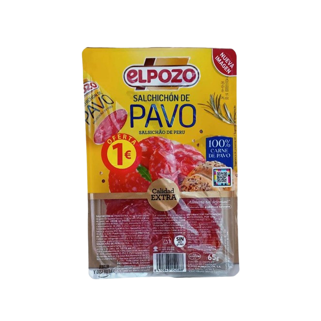 SALCHICHON LONCHA E/POZO PAVO (1€) C/15208 B/65G