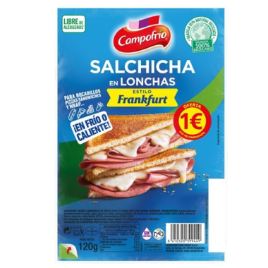 SALCHICHA LONCHA FRANK CAMPOF C/39944(1€) B/120 GR