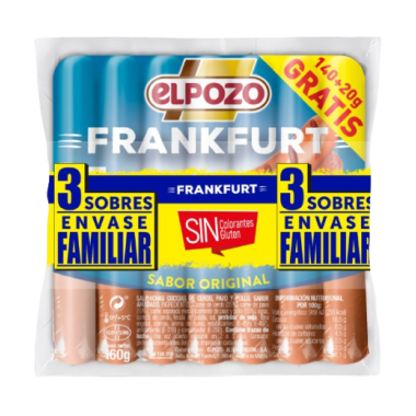 SALCHICHA E/POZO FRANKFURT C/14592 160X3 480G SUPE