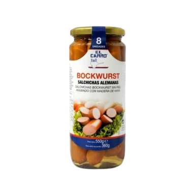 SALCHICHA COCIDA BOCKWURST T/C 360 GR