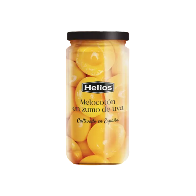 MELOCOTON EN ZUMO DE UVA HELIOS TARRO 700GR