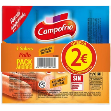 SALCH.C/39846 POLLO CAMPOFRIO  P/3X170GR (2€)