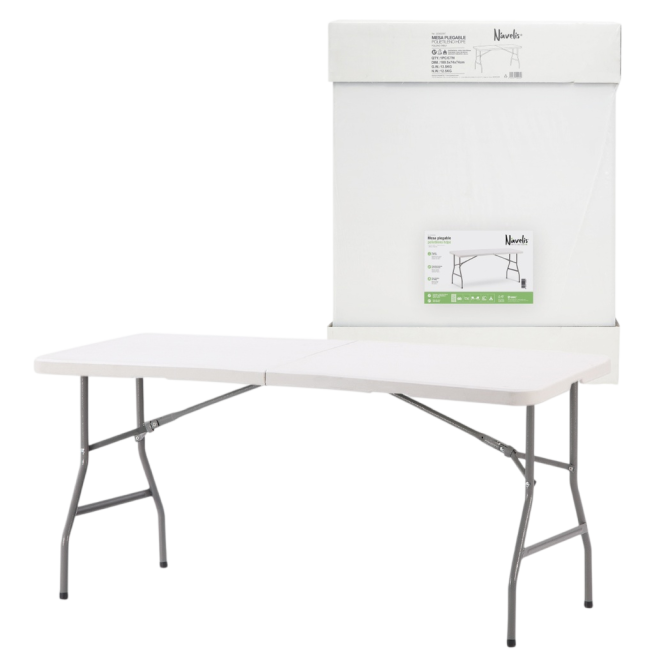 MESA PLEGABLE POLIPROPILENO 1520X760X745MM