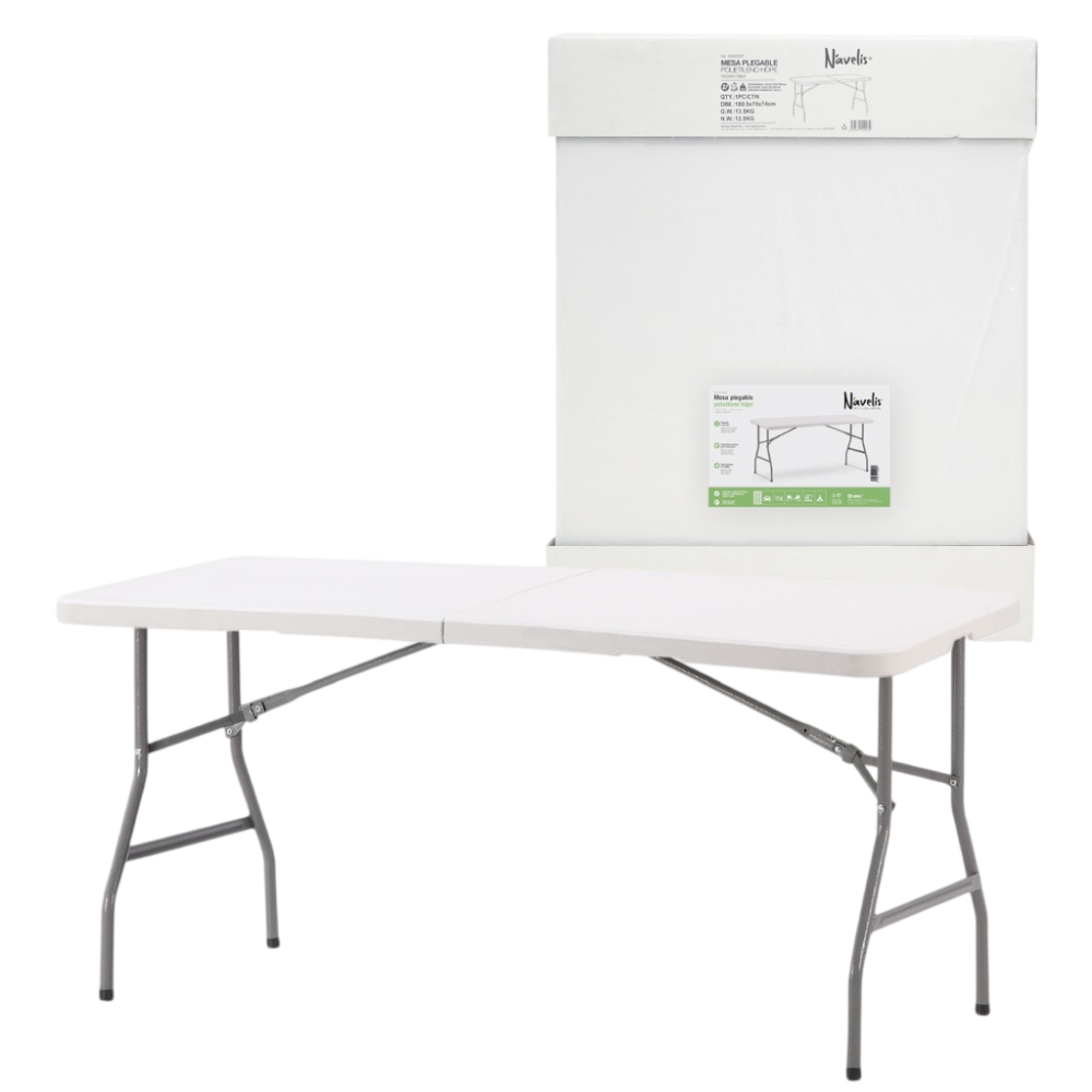 MESA PLEGABLE POLIPROPILENO 1520X760X745MM