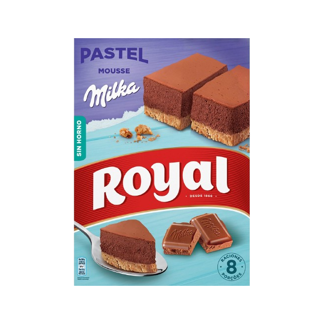 ROYAL PASTEL MILKA CHOCOLATE 8 RACIONES P/215GR
