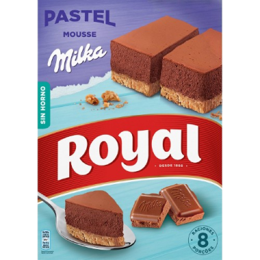 ROYAL PASTEL MILKA CHOCOLATE 8 RACIONES P/215GR