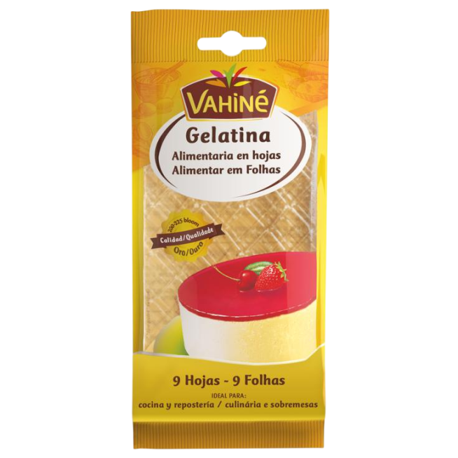 GELATINA EN HOJA VAHINE E/17GR