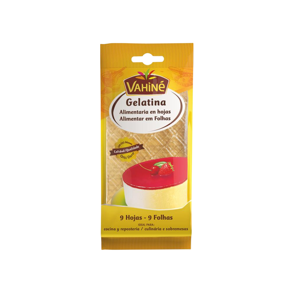 GELATINA EN HOJA VAHINE E/17GR