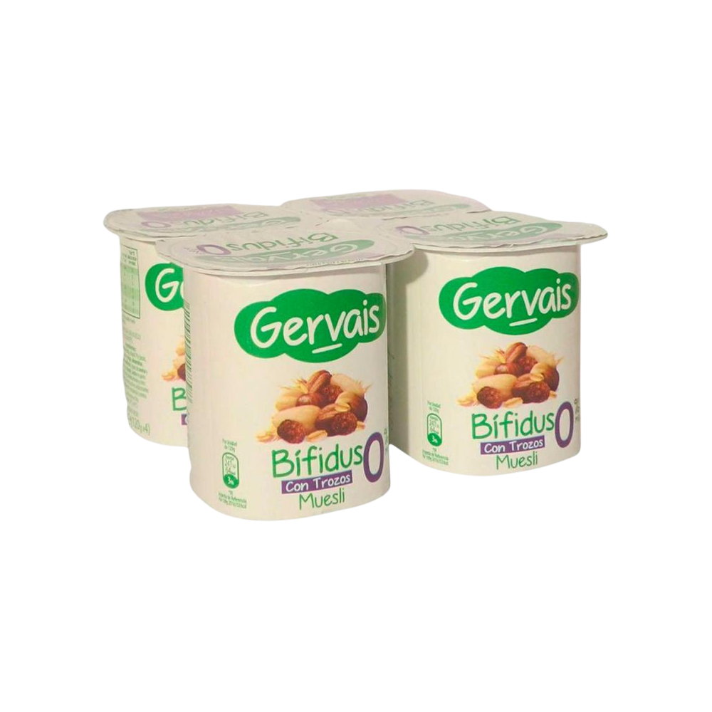 GERVAIS BIFIDUS 0% CON MUESLI P/4 UDS
