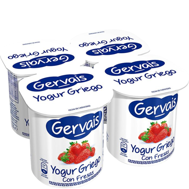 GERVAIS GRIEGO CON FRESAS PACK-4 UD